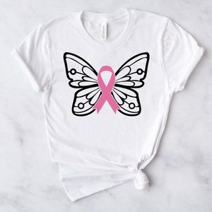 Breast Cancer Butterfly Tshirt